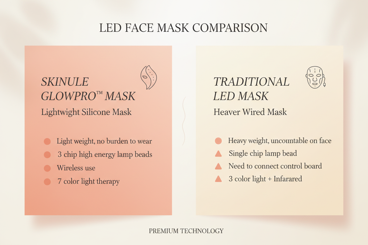 Premium LED Face Mask Comparison Chart