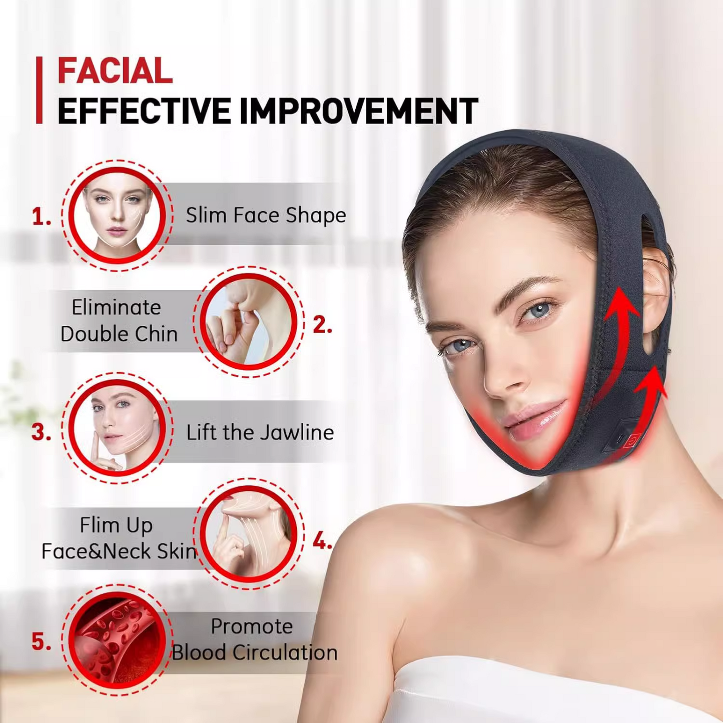 Red Light Jawline Therapy Device