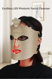 7 Color Red Light Therapy Mask Silicone LED Face Mask Skin Care at Home with Eye Protection Cushion For Anti Aging Wrinkles