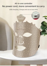 7 Color Red Light Therapy Mask Silicone LED Face Mask Skin Care at Home with Eye Protection Cushion For Anti Aging Wrinkles
