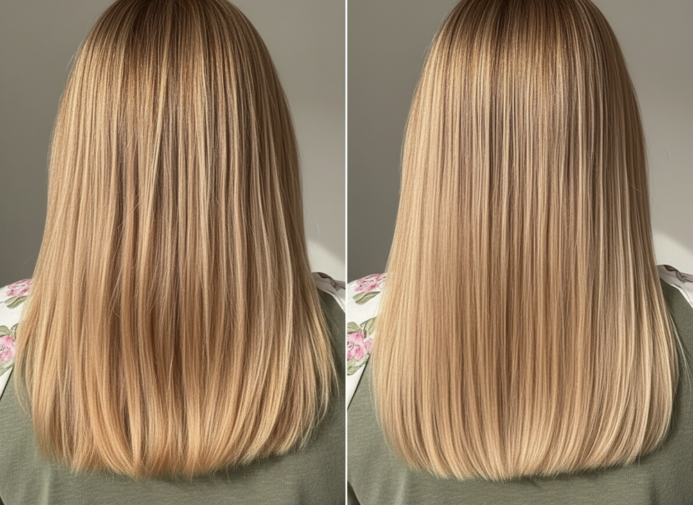 After - Straightened Hair