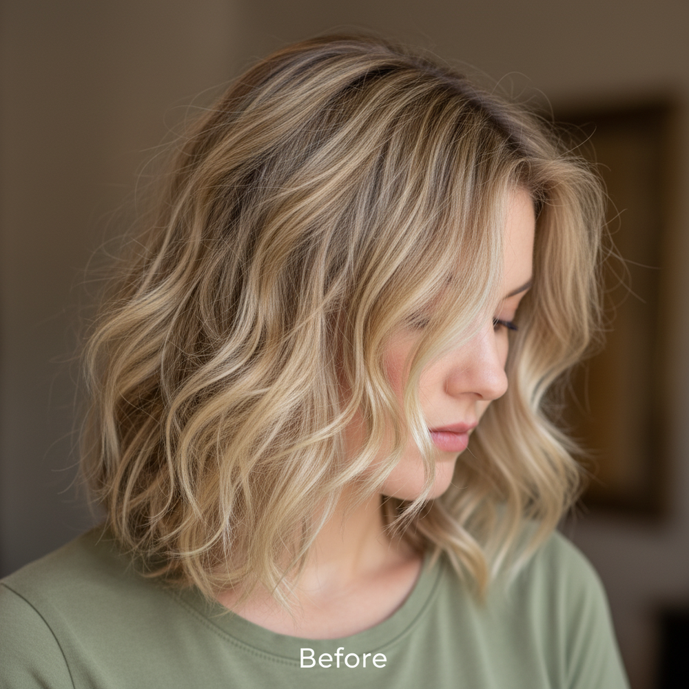 Before - Natural Wavy Hair