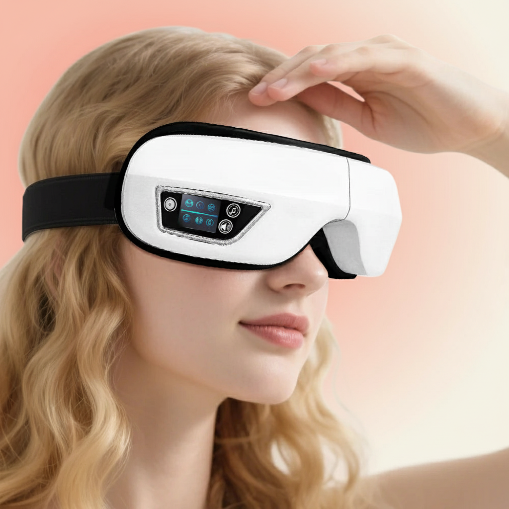 Eye Massager with Skinule Brand Background