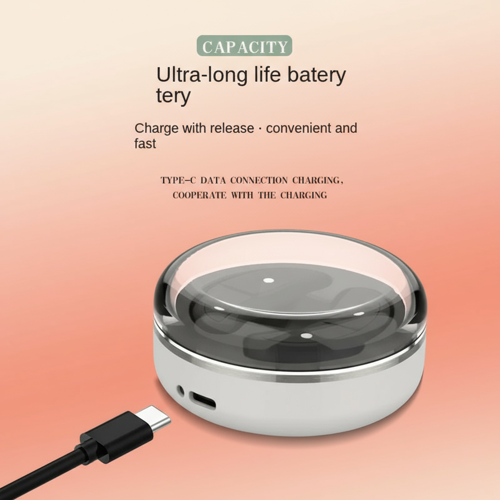 LED Eye Therapy Massager charging capacity feature on brand background