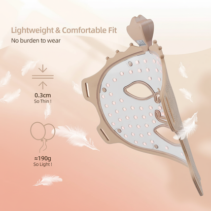 LED Face Mask with Coral Background