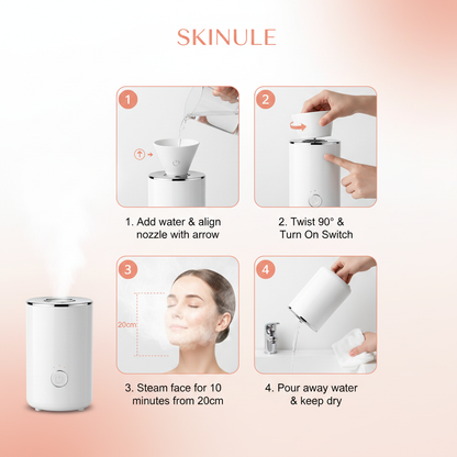 Skinule Facial Steamer - Usage Instructions