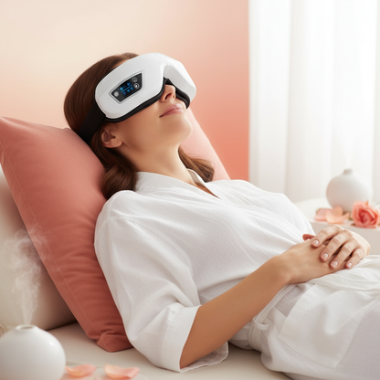Woman Using Skinule Eye Massager